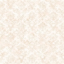 Evie Pink Country Stencil Damask Wallpaper