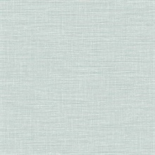 Exhale Light Blue Faux Grasscloth Wallpaper