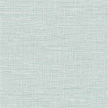 Exhale Light Blue Faux Grasscloth Wallpaper