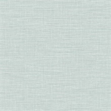 Exhale Light Blue Faux Grasscloth Wallpaper