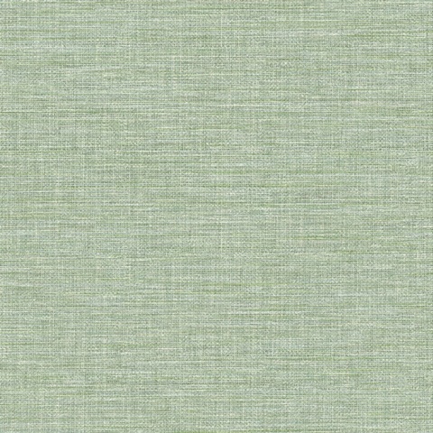 Exhale Light Green Faux Grasscloth Wallpaper