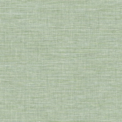 Exhale Light Green Faux Grasscloth Wallpaper