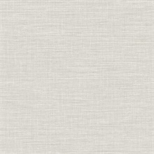 Exhale Light Grey Faux Grasscloth Wallpaper