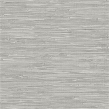 Exhale Light Grey Woven Faux Grasscloth Wallpaper