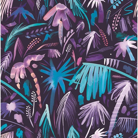 purple palm trees wallpaper