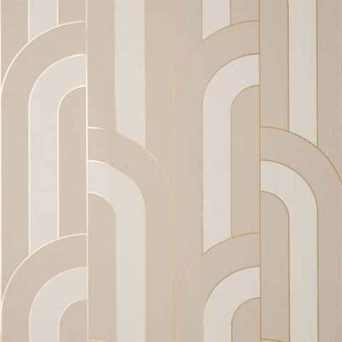 Ezra Light Pink Arch Geometric Wallpaper