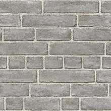 Fa&#231;ade Grey Brick Wallpaper