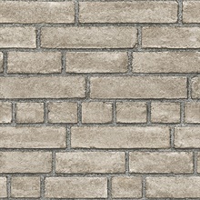Fa&#231;ade Taupe Brick Wallpaper