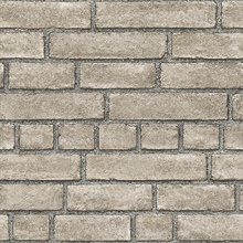 Façade Taupe Brick Wallpaper