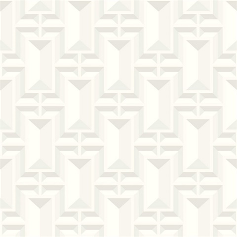 Facet Geo Wallpaper - White