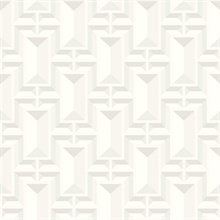 Facet Geo Wallpaper - White