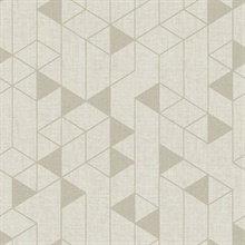 Fairbank Champagne Linen Geometric Wallpaper