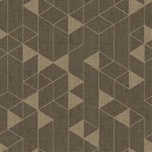 Fairbank Chocolate Linen Geometric Wallpaper