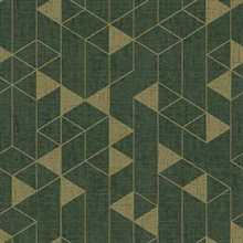 Fairbank Evergreen Linen Geometric Wallpaper