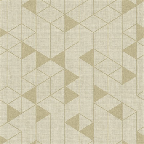 Fairbank Gold Linen Geometric Wallpaper