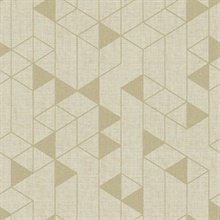 Fairbank Gold Linen Geometric Wallpaper