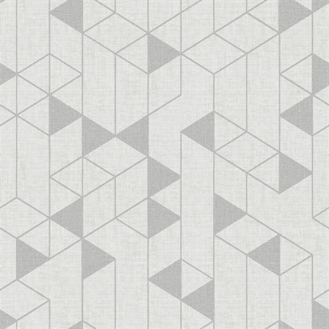 Fairbank Silver Linen Geometric Wallpaper