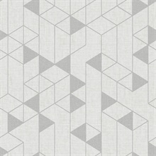 Fairbank Silver Linen Geometric Wallpaper