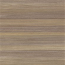 Fairfield Chestnut Horizontal Stripe Textured Vinyl Wallpaper