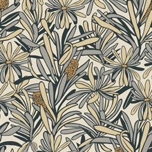 Fandango Bloom White and Grey Wallpaper