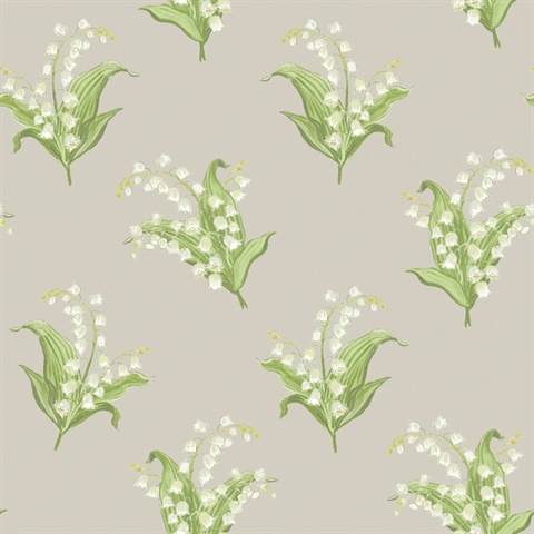 Farmington Stone Lily of the Valley Wallpaper