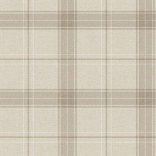 Fauna Almond Plaid Wallpaper