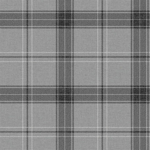 Fauna Smokey Grey Plaid Wallpaper