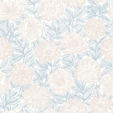 Faustin Blush Floral Wallpaper