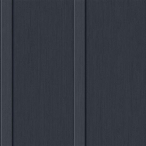 Faux Board & Batten Wood Dark Blue Peel and Stick Wallpaper