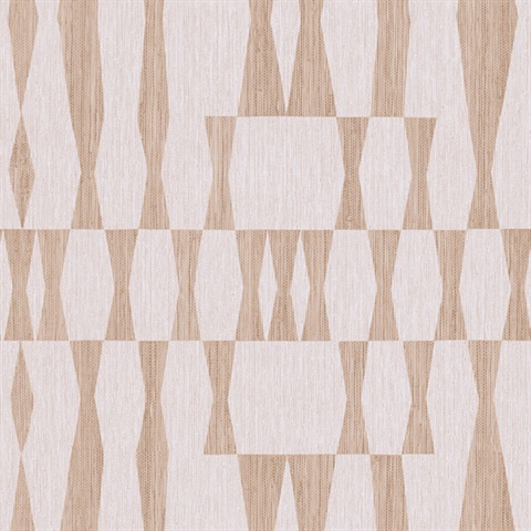 Faux Grasscloth Geo Jute Peel and Stick Wallpaper