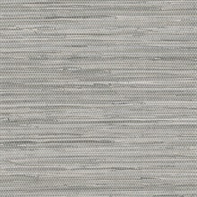 Grey Faux Grasscloth Wallpaper