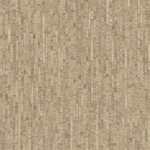 Faux Natural Straw Beige Wallpaper
