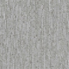 Faux Natural Straw Light Grey Wallpaper