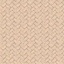 Faux Natural Weave Beige Wallpaper
