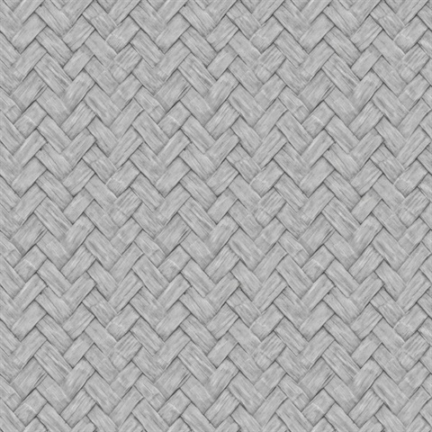 Faux Natural Weave Grey Wallpaper