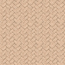 Faux Natural Weave Taupe Wallpaper
