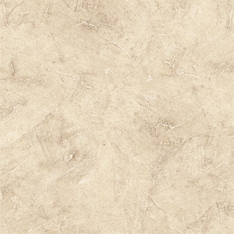 Faux Plaster Beige Textured Wallpaper