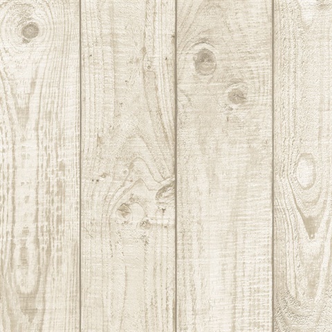 Faux Vertical Wood Slats Wallpaper