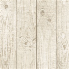 Faux Vertical Wood Slats Wallpaper
