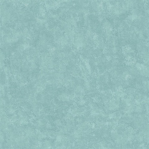 Faux Waxed Texture Aqua Wallpaper