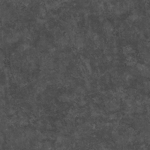Faux Waxed Texture Black Wallpaper