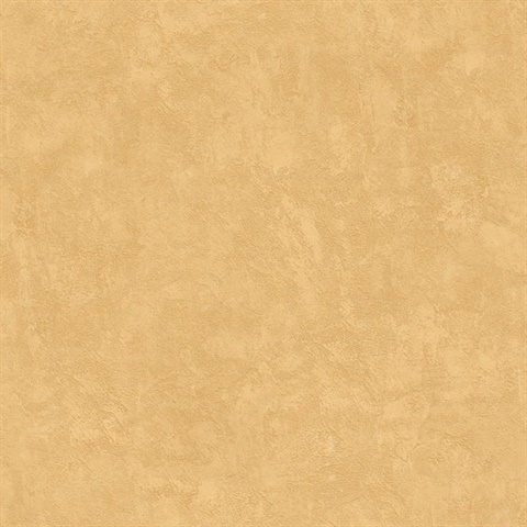 Faux Waxed Texture Ocher Wallpaper
