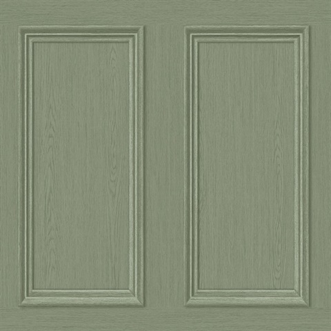 Faux Wood Panel Fresh Rosemary Peel and Stick Wallpaper