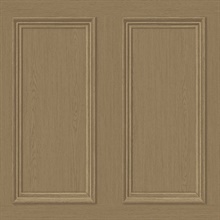 Faux Wood Panel Honey Brown Peel and Stick Wallpaper