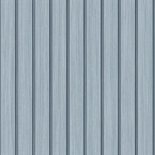 Faux Wooden Slats Blue Skies Peel and Stick Wallpaper