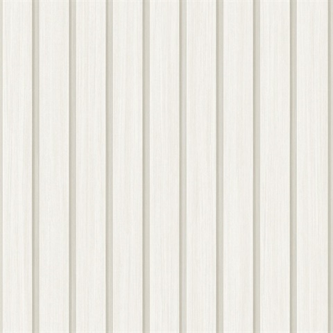 Faux Wooden Slats Dove Peel and Stick Wallpaper