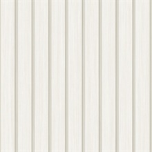 Faux Wooden Slats Dove Peel and Stick Wallpaper