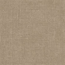 Brown Faux Hessian Linen Wallpaper
