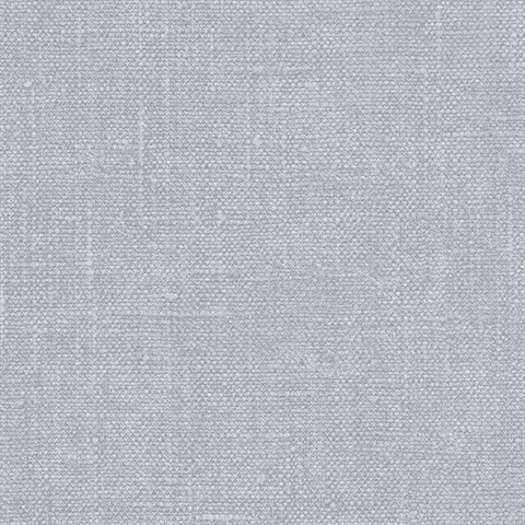 Light Blue Faux Hessian Linen Wallpaper