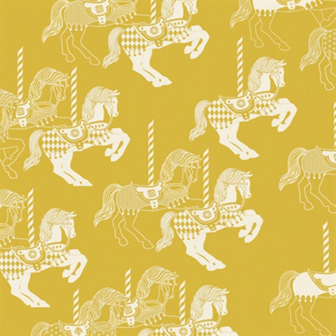 Fayre's Fair - Mustard colourway wallpaper